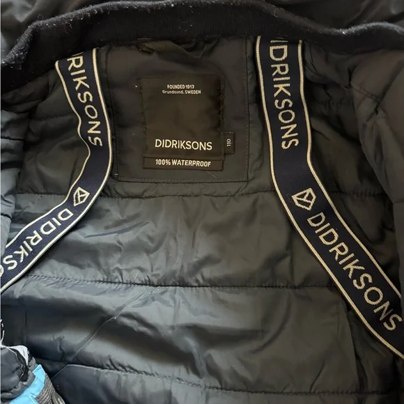 Didriksons skisuit overall blue orange boy 110